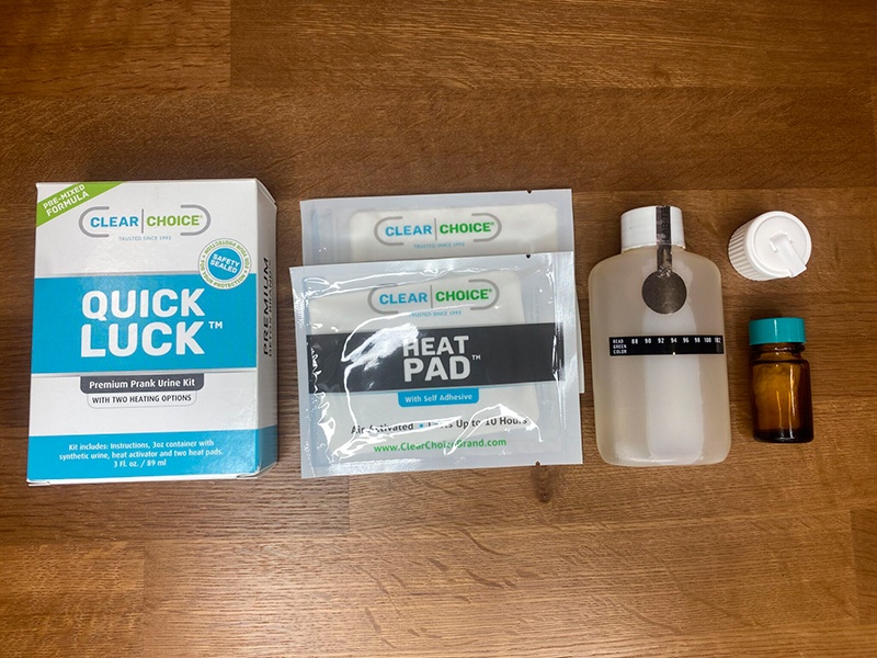 clear choice quick luck synthetic urine box and contents
