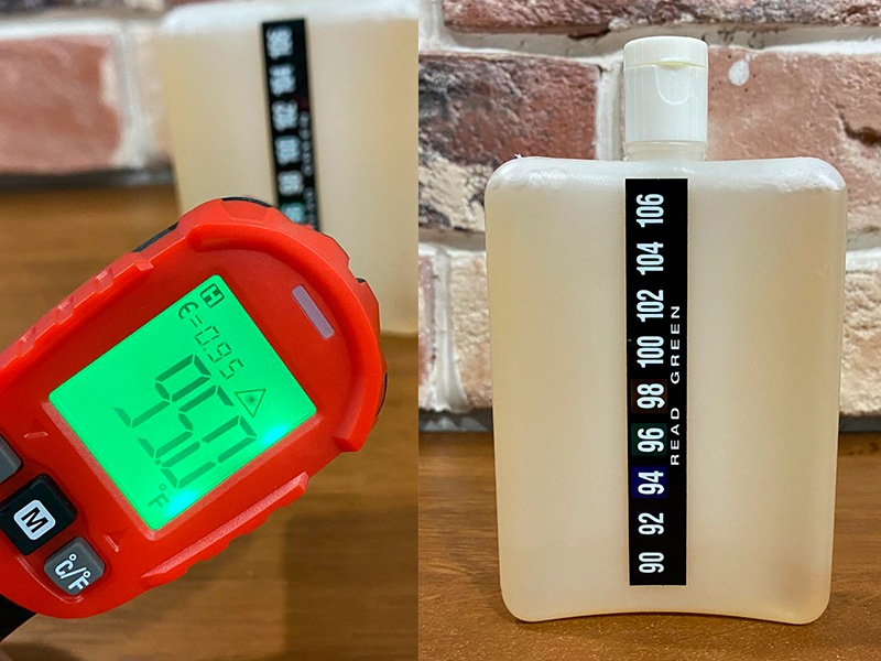 golden flask synthetic urine temperature strip check