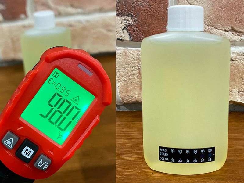 pure gold synthetic urine temperature strip check