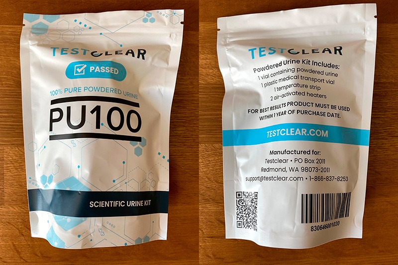 test clear powered urine package