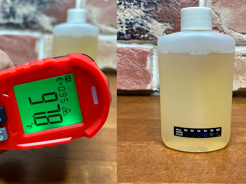 ultimate gold synthetic urine temperature strip check