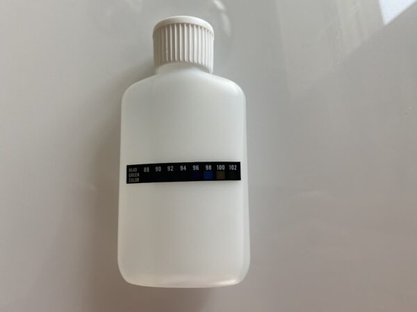 urine bottle with temperature strip