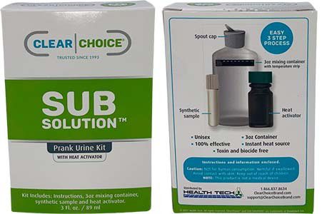 sub solution synthetic urine kit back and front